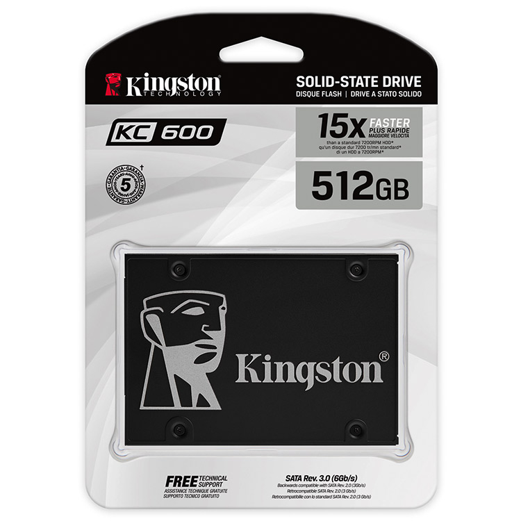 SSD 2.5 Kingston KC600 512GB 3D TLC SATA 3